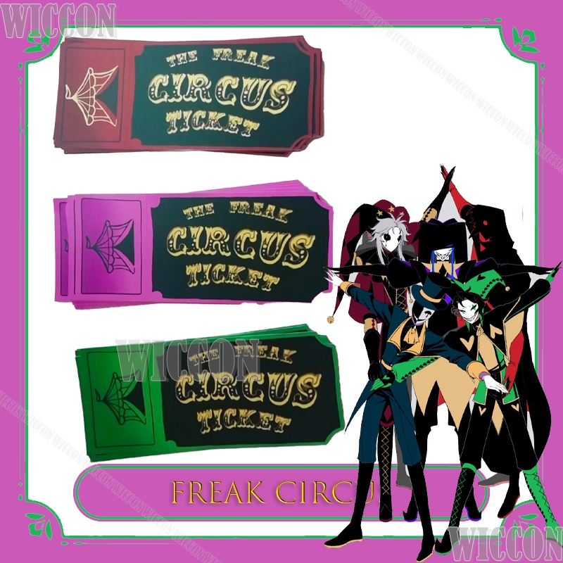 Anime Merchandise Women - Freak Circus Ticket Card Rood Groen