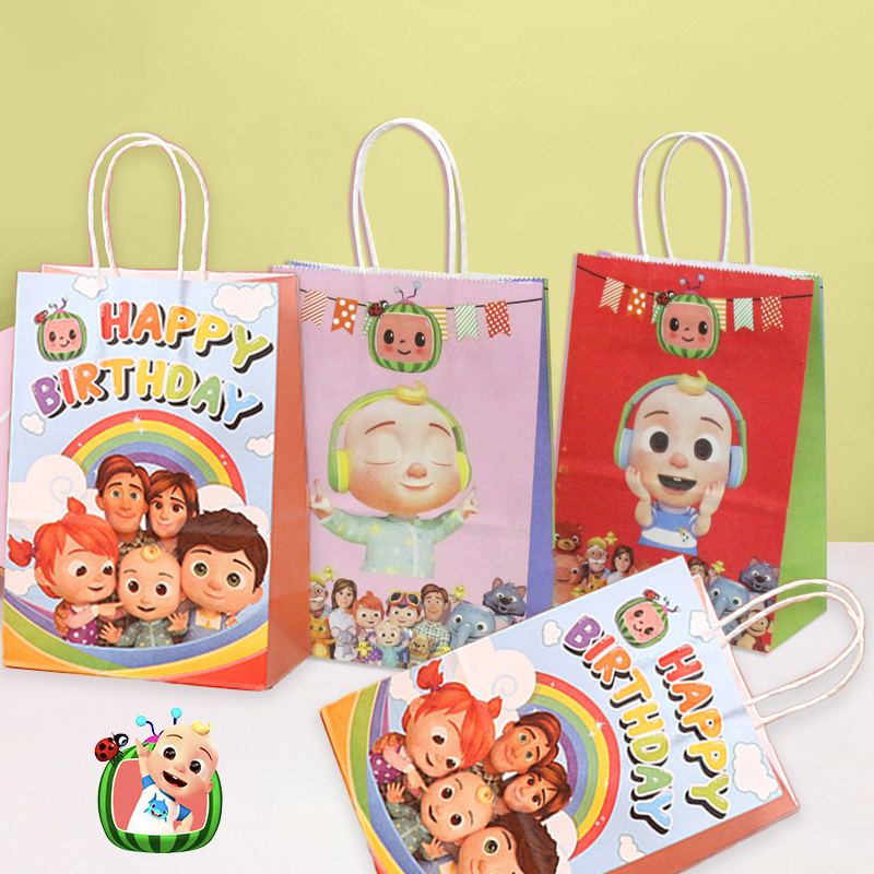 Anime Merchandise Bag - Cocomelons Party Gift Bag Set Leuke