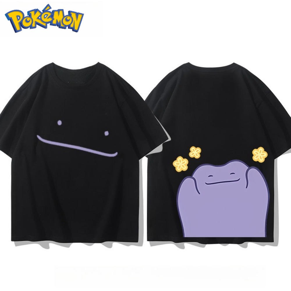 Anime Merchandise Store Japan - Pokémon Ditto Voor- en Achterbedrukt T-shirt